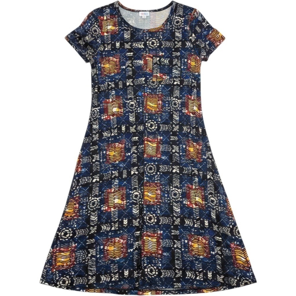 LuLaRoe Maxi Dress Aztec Print Short Sleeve Casual Comfy XS